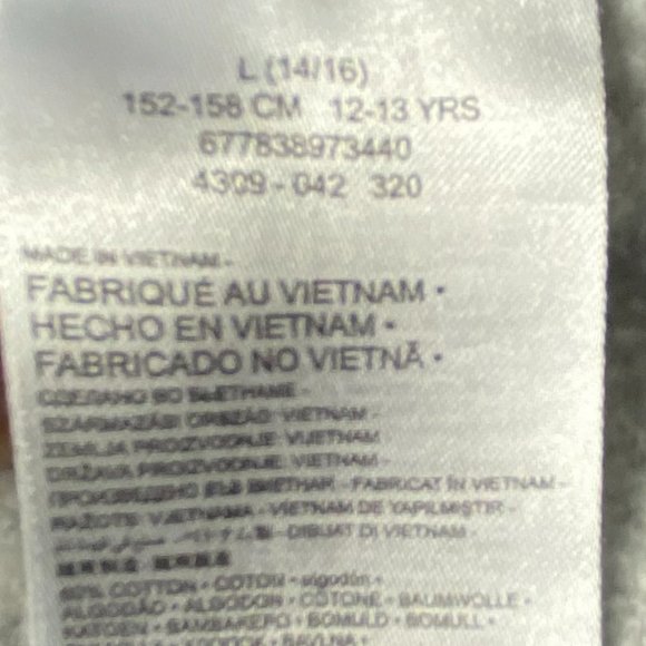 Hurley Hoodie Cut Ripped Neck Size Large (14/16) - Picture 7 of 7